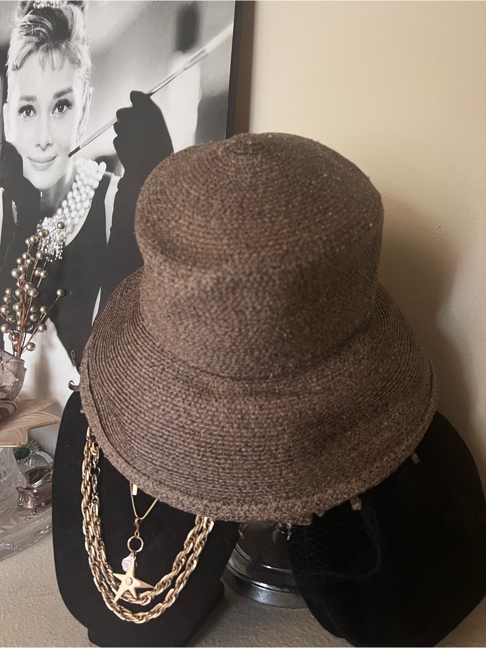 Vintage KOKIN NY Brown Women's Bucket Hat - Classic Casual Style